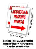 Add Parking In Rear A-Frame Signs, Decals, or Panels