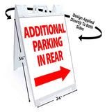 Add Parking In Rear A-Frame Signs, Decals, or Panels