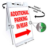 Add Parking In Rear A-Frame Signs, Decals, or Panels
