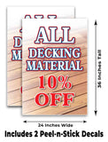 Decking Material 10% Off A-Frame Signs, Decals, or Panels