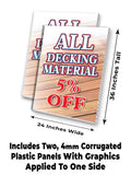 Decking Material 5% Off A-Frame Signs, Decals, or Panels