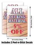 Decking Material 5% Off A-Frame Signs, Decals, or Panels