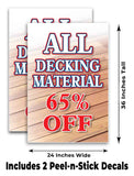 Decking Material 65% Off A-Frame Signs, Decals, or Panels