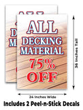 Decking Material 75% Off A-Frame Signs, Decals, or Panels