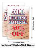 Decking Material 80% Off A-Frame Signs, Decals, or Panels