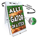 Alligator On A Stick A-Frame Signs, Decals, or Panels