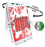 American BBQ A-Frame Signs, Decals, or Panels