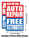Auto Repair Free Estimate A-Frame Signs, Decals, or Panels