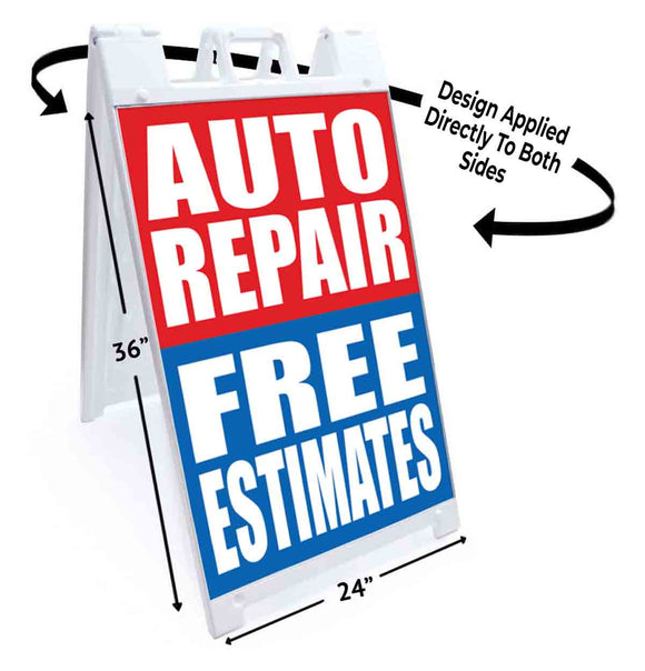 Auto Repair Free Estimate A-Frame Signs, Decals, or Panels