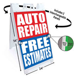Auto Repair Free Estimate A-Frame Signs, Decals, or Panels