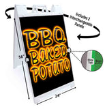 BBQ Baked Potato A-Frame Signs, Decals, or Panels