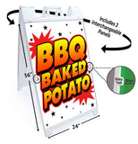 BBQ Baked Potato A-Frame Signs, Decals, or Panels
