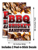BBQ Brisket Sandwich A-Frame Signs, Decals, or Panels
