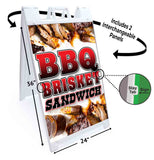 BBQ Brisket Sandwich A-Frame Signs, Decals, or Panels