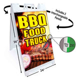 BBQ Food Truck A-Frame Signs, Decals, or Panels