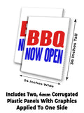 BBQ Now Open A-Frame Signs, Decals, or Panels