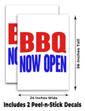 BBQ Now Open A-Frame Signs, Decals, or Panels
