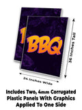 BBQ Purple A-Frame Signs, Decals, or Panels
