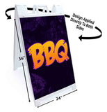 BBQ Purple A-Frame Signs, Decals, or Panels