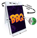 BBQ Purple A-Frame Signs, Decals, or Panels