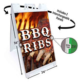 BBQ Ribs A-Frame Signs, Decals, or Panels