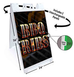 BBQ Ribs A-Frame Signs, Decals, or Panels