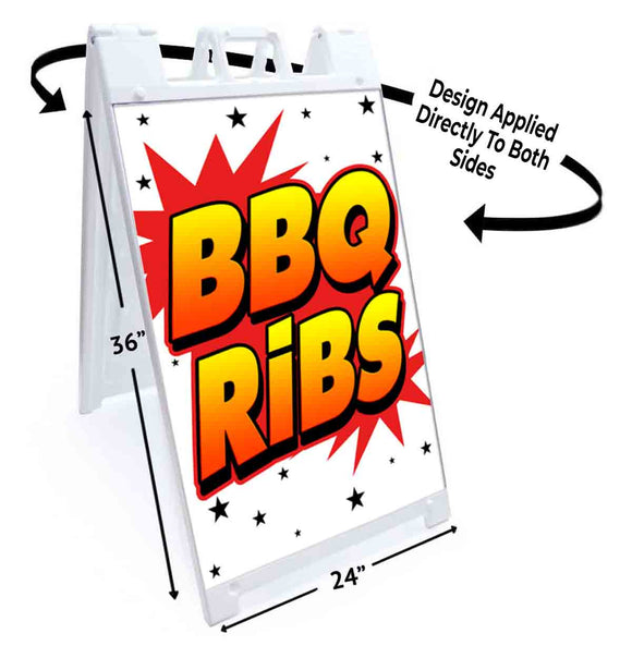 BBQ Ribs A-Frame Signs, Decals, or Panels