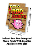 BBQ Sandwich A-Frame Signs, Decals, or Panels