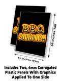 BBQ Sandwich A-Frame Signs, Decals, or Panels