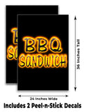 BBQ Sandwich A-Frame Signs, Decals, or Panels