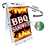 BBQ Sandwich A-Frame Signs, Decals, or Panels