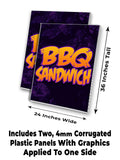 BBQ Sandwich A-Frame Signs, Decals, or Panels