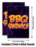 BBQ Sandwich A-Frame Signs, Decals, or Panels