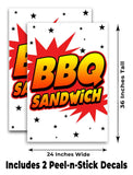 BBQ Sandwich A-Frame Signs, Decals, or Panels