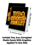 BBQ Smoked Mullet A-Frame Signs, Decals, or Panels