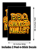 BBQ Smoked Mullet A-Frame Signs, Decals, or Panels