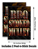 BBQ Somked Mullet A-Frame Signs, Decals, or Panels