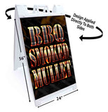 BBQ Somked Mullet A-Frame Signs, Decals, or Panels