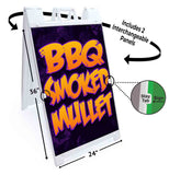 BBQ Smoked Mullet A-Frame Signs, Decals, or Panels