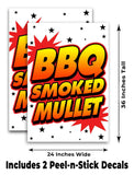 BBQ Smoked Mullet A-Frame Signs, Decals, or Panels