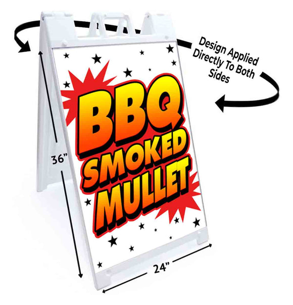 BBQ Smoked Mullet A-Frame Signs, Decals, or Panels