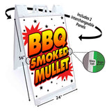 BBQ Smoked Mullet A-Frame Signs, Decals, or Panels