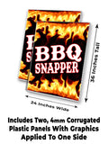 BBQ Snapper A-Frame Signs, Decals, or Panels