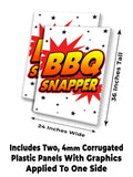 BBQ Snapper A-Frame Signs, Decals, or Panels