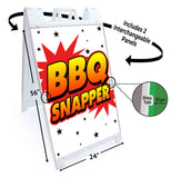 BBQ Snapper A-Frame Signs, Decals, or Panels