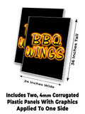 BBQ Wings A-Frame Signs, Decals, or Panels