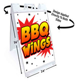 BBQ Wings A-Frame Signs, Decals, or Panels