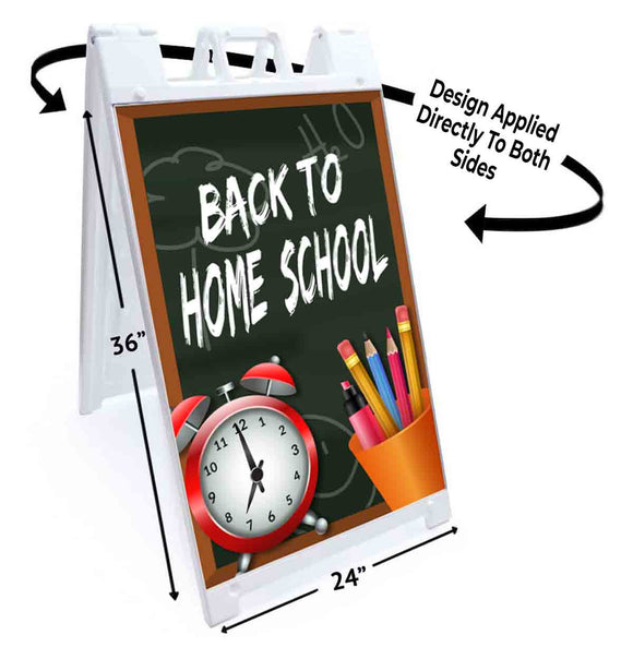 Back To Home School A-Frame Signs, Decals, or Panels