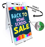 Back To Home School Sale A-Frame Signs, Decals, or Panels