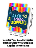 Back To School Supplies A-Frame Signs, Decals, or Panels